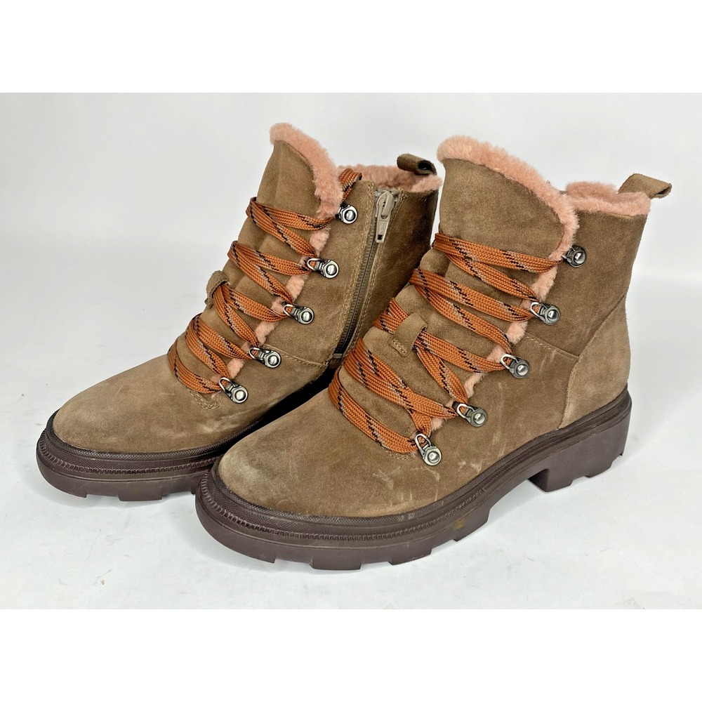NATURALIZER Julian Womens Brown Suede  Leather Boots‎ Sz 7 M Waterproof Winter